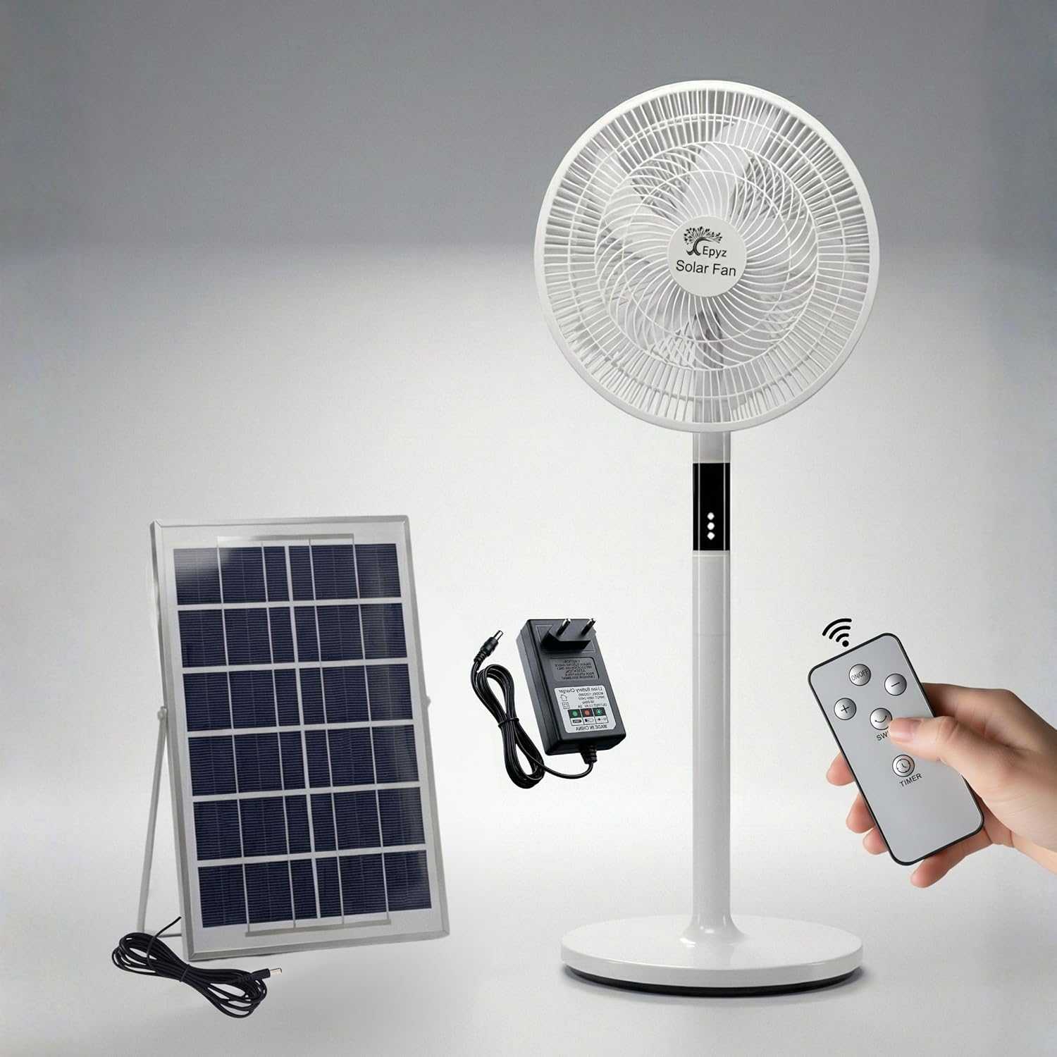 SWAREY Solar Pedestal Fan 16 pouces